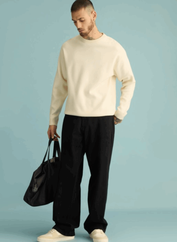 Men Relaxed Fit Straight High-Rise Pure Cotton Jeans - Image 4